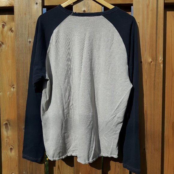 GAP Men's Grey and Navy Long Sleeve Shirt XL - Picture 1 of 3